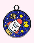 Pet ID Tag - Rocket Ship