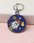 Pet ID Tag - Rocket Ship