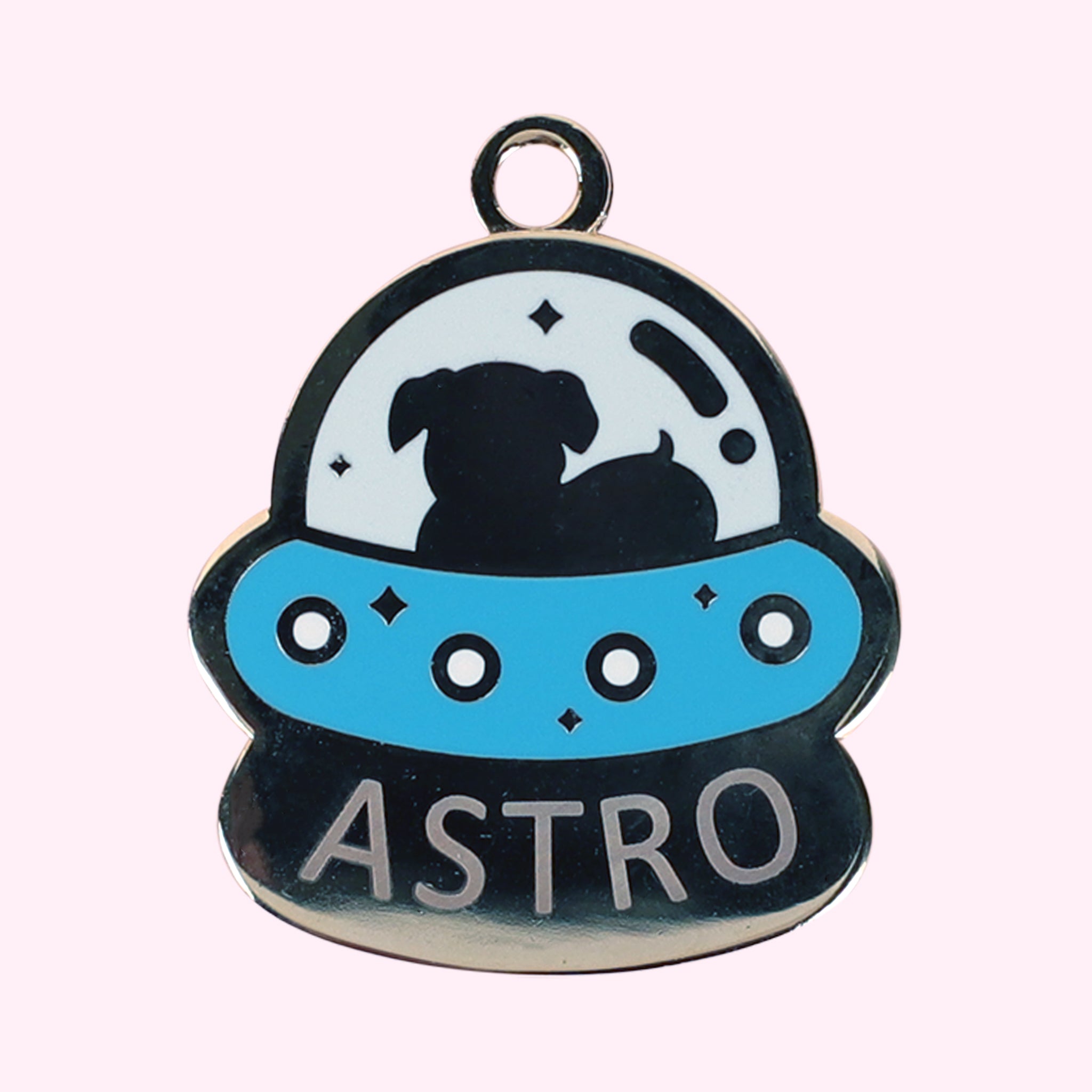 Pet ID Tag - Alien Spaceship