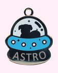 Pet ID Tag - Alien Spaceship